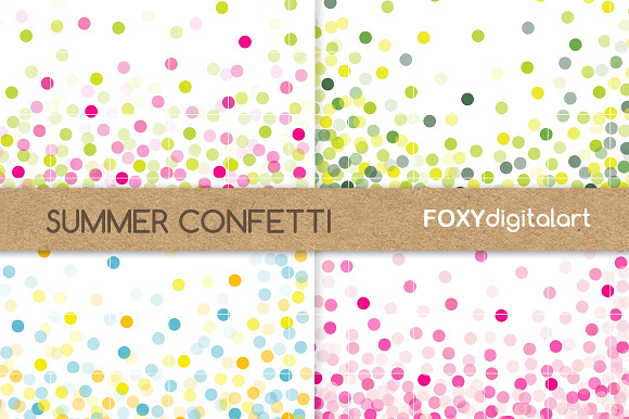 Confetti Digital Paper Pack  in Patterns - product preview 2