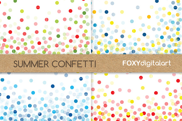 Confetti Digital Paper Pack  in Patterns - product preview 3