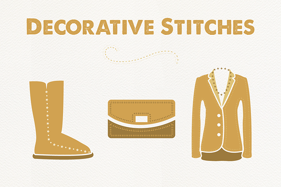 Decorative Stitch Brushes in Photoshop Brushes - product preview 3
