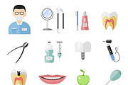 Dental icons vector set