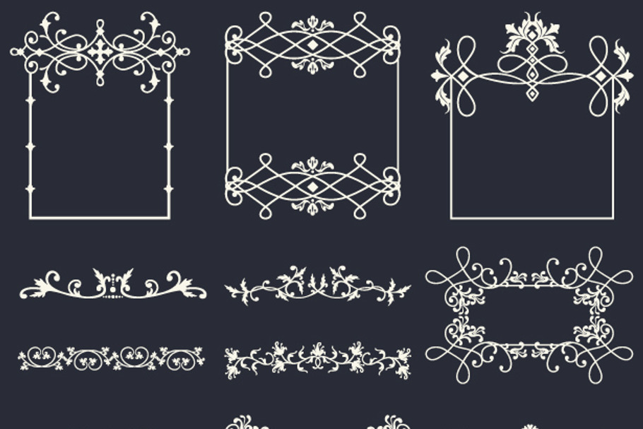 Flourish Frame Vector Pack in Patterns - product preview 8