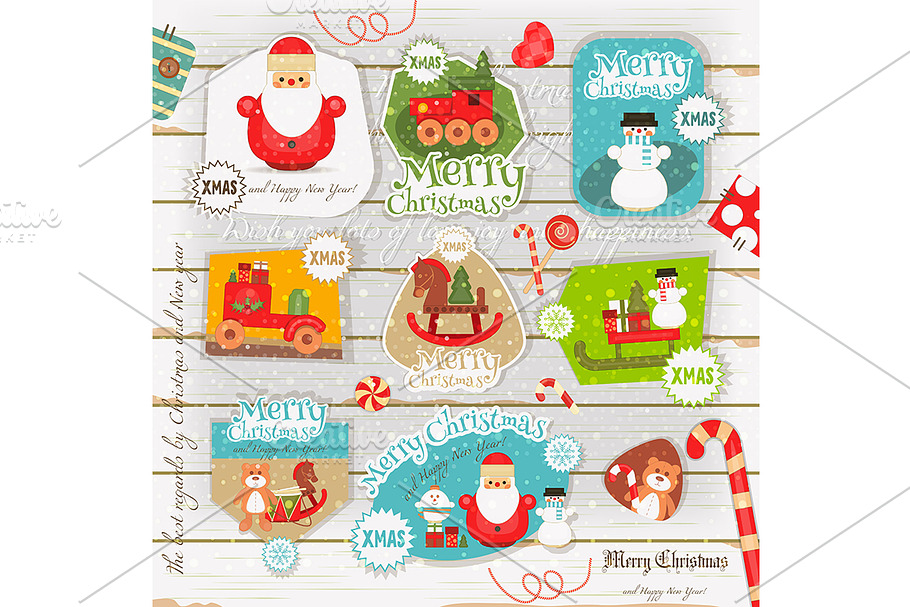 Merry Christmas Card in Illustrations - product preview 8