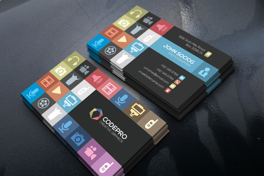 Photographer Business Card in Business Card Templates - product preview 8