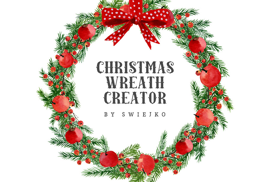 Christmas Wreath Creator in Illustrations - product preview 8