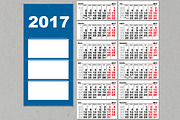 Quarterly Wall Calendar 2017