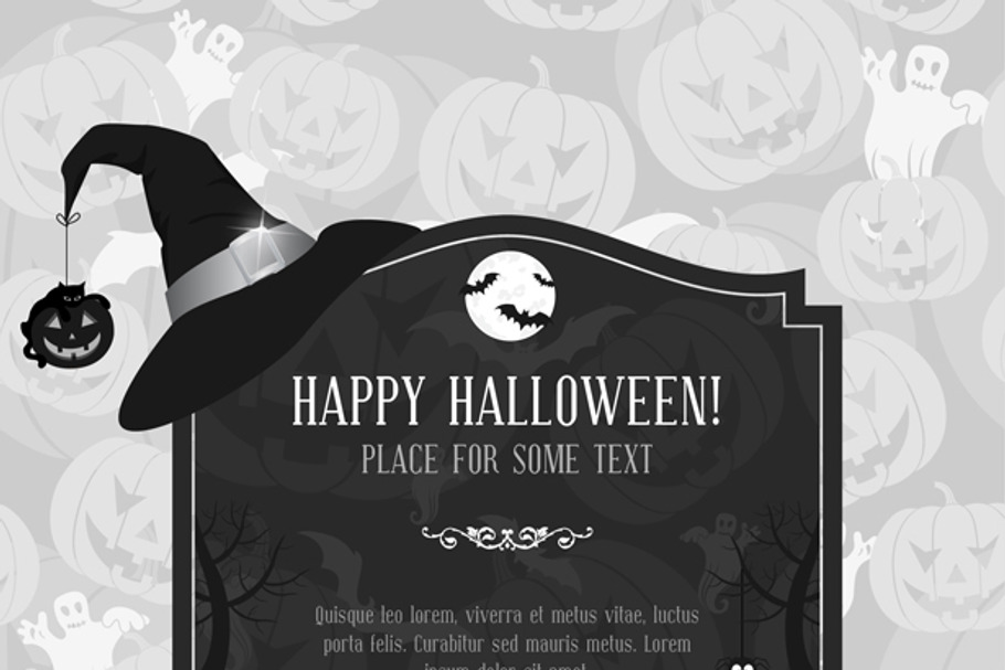 Witchy Halloween Background Vector