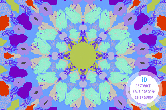 10 abstract kaleidoscope patterns in Graphics - product preview 1