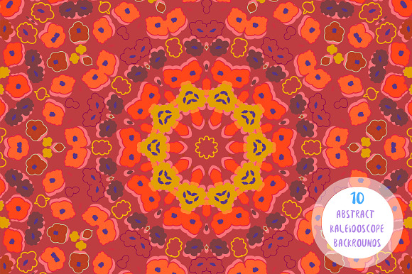 10 abstract kaleidoscope patterns in Graphics - product preview 2