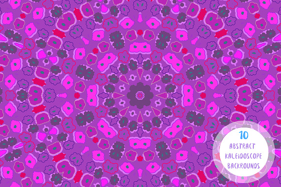 10 abstract kaleidoscope patterns in Graphics - product preview 3