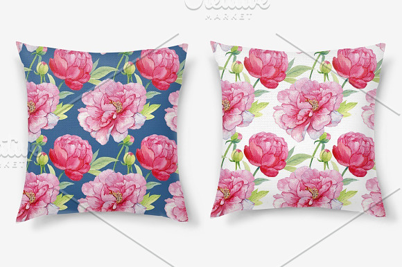 watercolor clipart /flowers peonies in Illustrations - product preview 4
