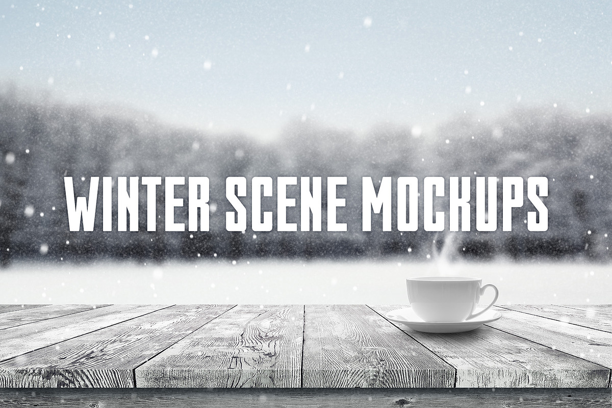 Winter scene mockups in Product Mockups - product preview 8