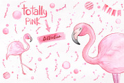 Totally Pink set + free backgrounds
