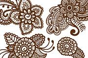 Collection of 4 mehndi patterns