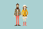 Young hipster couple