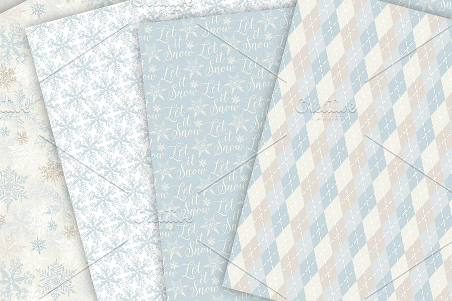 Winter Digital Paper Pack in Patterns - product preview 8