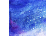 Watercolor space galaxy background