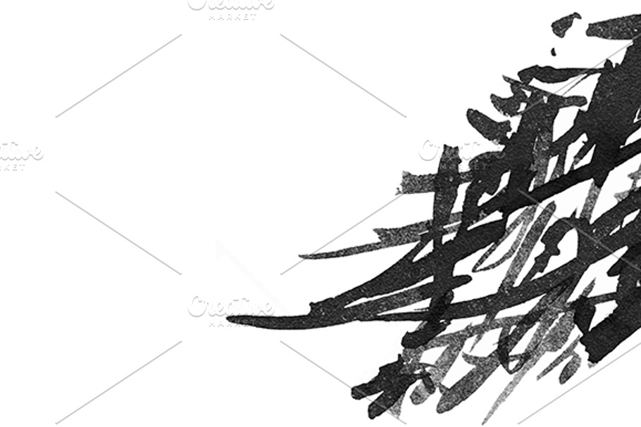 Monochrome ink pattern vector in Patterns - product preview 8