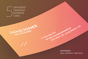 5 Different Gradient Business Card