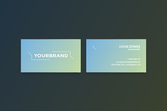5 Different Gradient Business Card in Business Card Templates - product preview 5