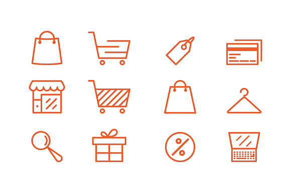 Shopping Icons in Credit Card Icons - product preview 2