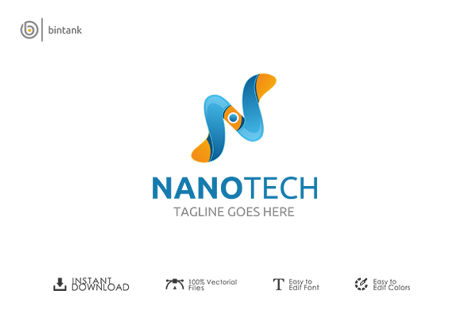 Nano Tech - Letter N Logo in Logo Templates - product preview 8