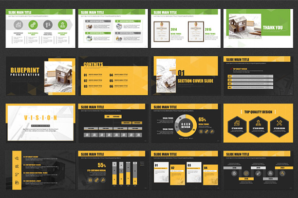 Blueprint Presentation in PowerPoint Templates - product preview 2