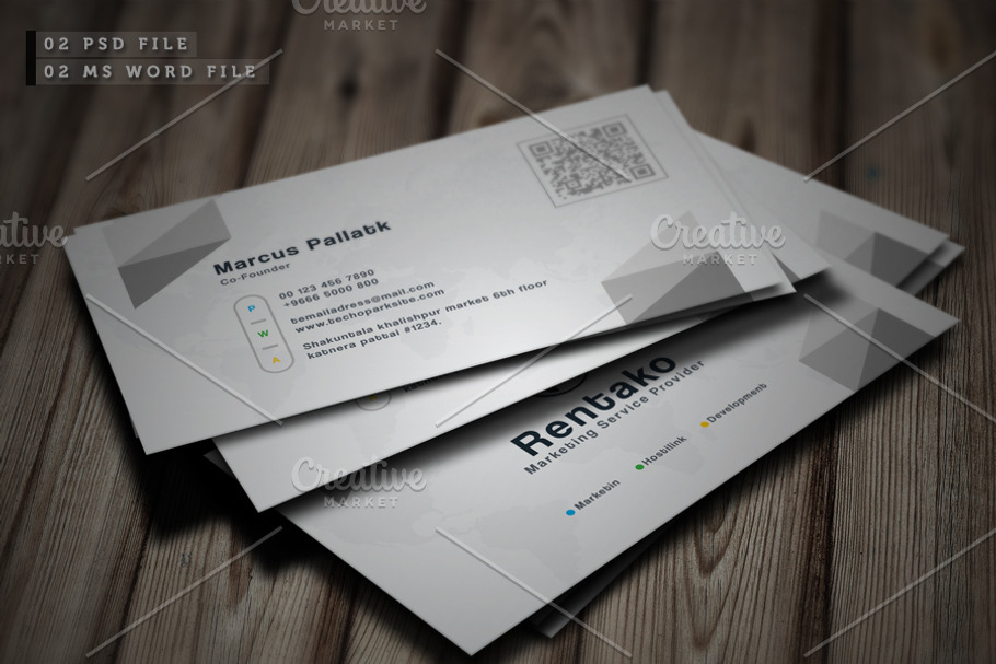 Business Card+Bonus Ms Word File in Business Card Templates - product preview 8