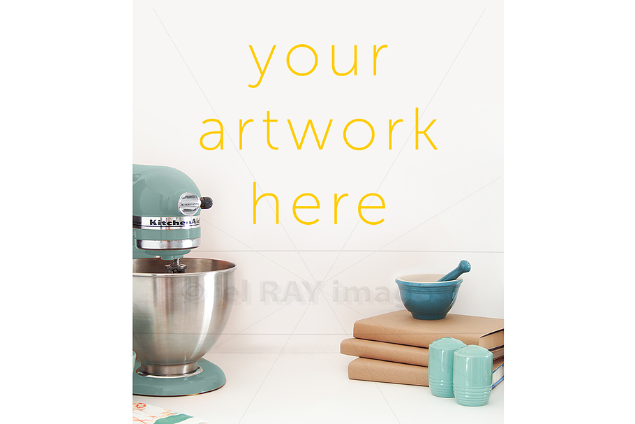 Kitchen Theme Blank Wall Mockup in Print Mockups - product preview 8