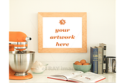 Orange Kitchen Theme Frame Mockup