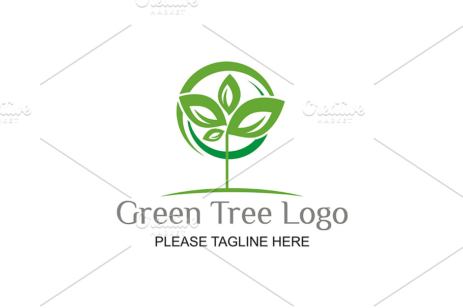 Green Tree in Logo Templates - product preview 8