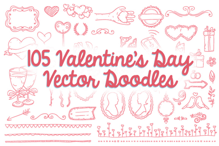 105 Valentine's Day Vector Doodles in Illustrations - product preview 8
