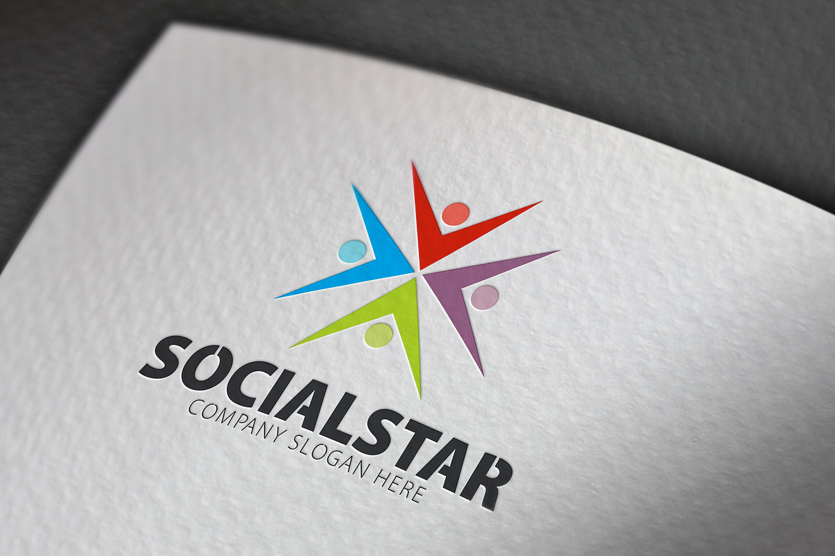 Social Star Logo in Logo Templates - product preview 8