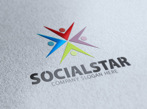 Social Star Logo in Logo Templates - product preview 1