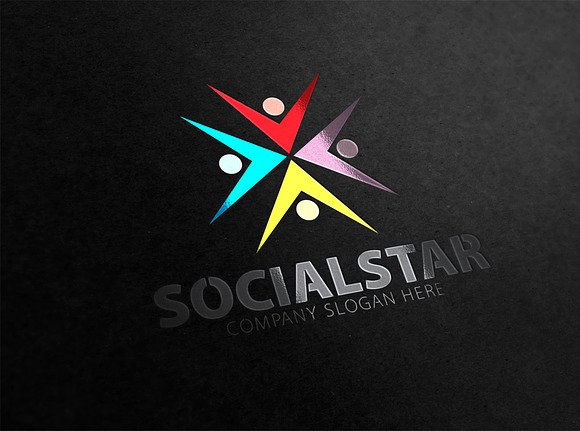 Social Star Logo in Logo Templates - product preview 2