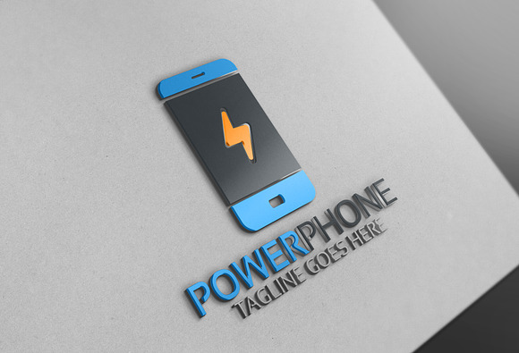Power Phone Logo  in Logo Templates - product preview 2