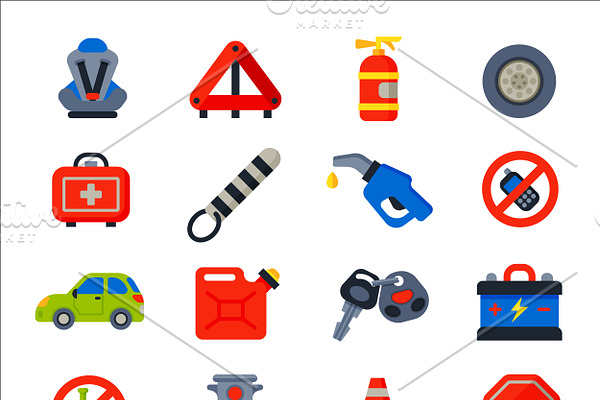 Auto transport vector icons