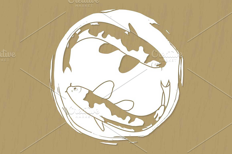 Koi carp template for stickers in Logo Templates - product preview 8