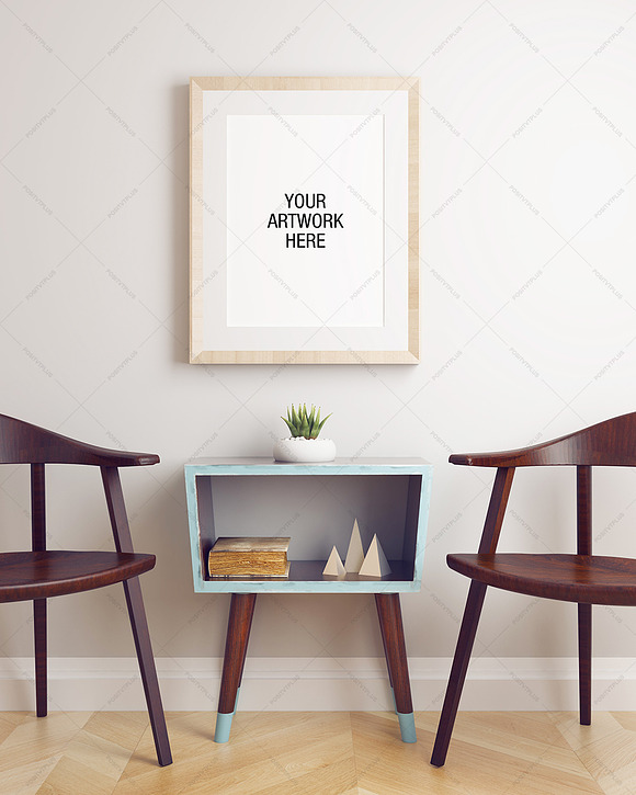 Poster Frame Mockup Mid Century in Print Mockups - product preview 1
