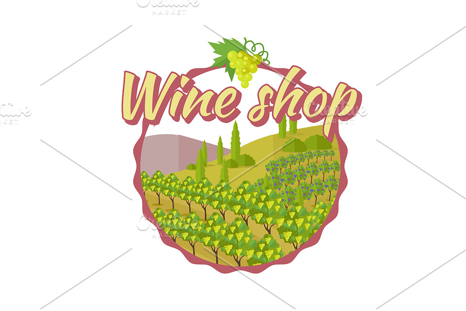Wine Shop Poster in Illustrations - product preview 8