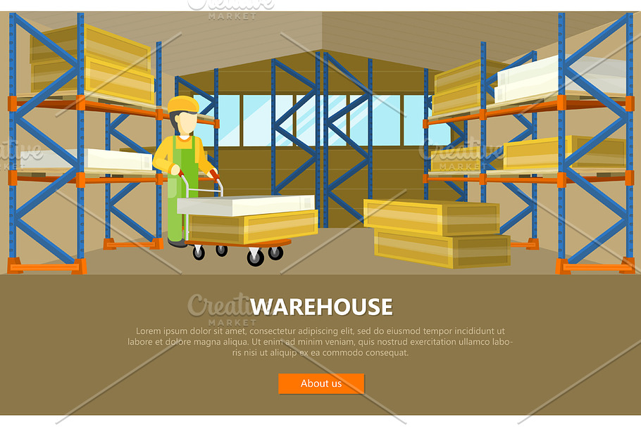 Warehouse Conceptual in Illustrations - product preview 8