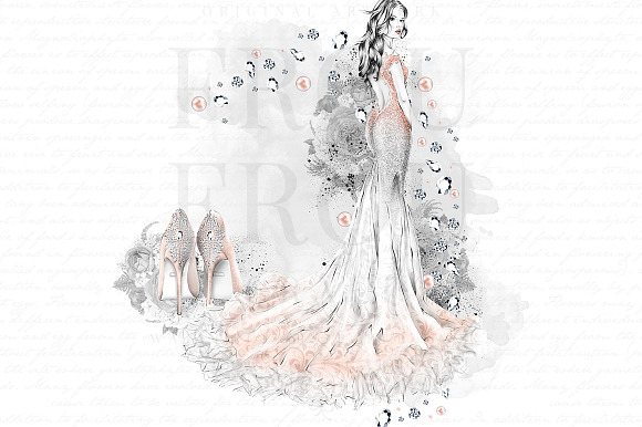 Fashion Wedding Clip Art in Illustrations - product preview 1