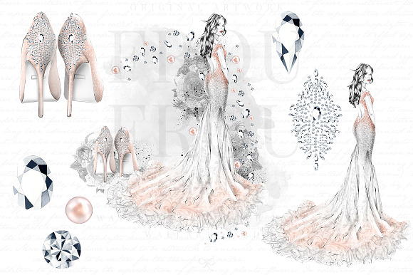 Fashion Wedding Clip Art in Illustrations - product preview 2
