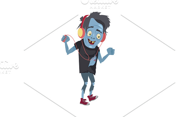 Scary Zombie Man Walking in Illustrations - product preview 1
