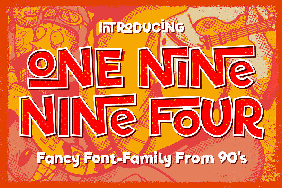 One Nine Nine Four in Display Fonts - product preview 8