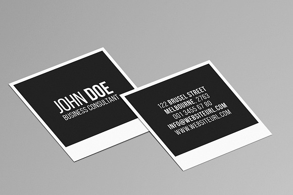 Square Photography Business Card 2 in Business Card Templates - product preview 1
