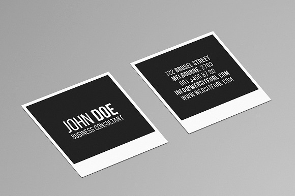 Square Photography Business Card 2 in Business Card Templates - product preview 2