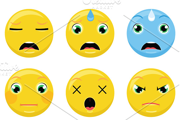 Emoticons / Emoji Vector Set in Heart Emoticons - product preview 3