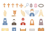 Vector christian religion icons