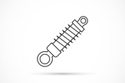Shock absorber outline icon