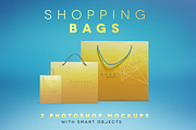 3 Shopping Bag Mockups